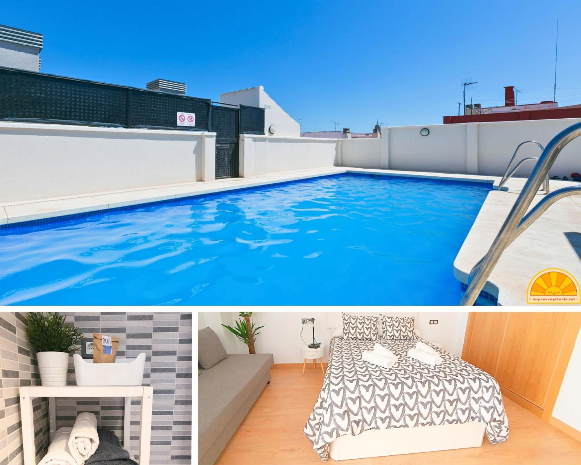 Precioso Estudio Con Piscina Malaga Bagian luar foto